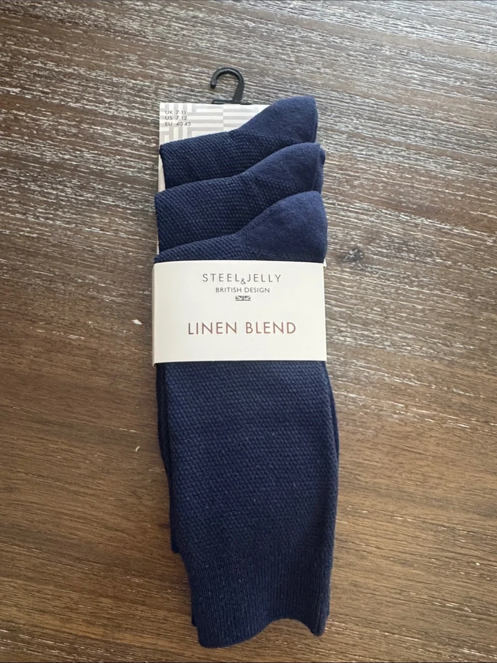 Steel & Jelly Men's Linen Blend Dress Socks - 3 pairs